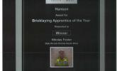 2016 Winner South West Apprentice Bricklayer of the Year – Nikolas Foster