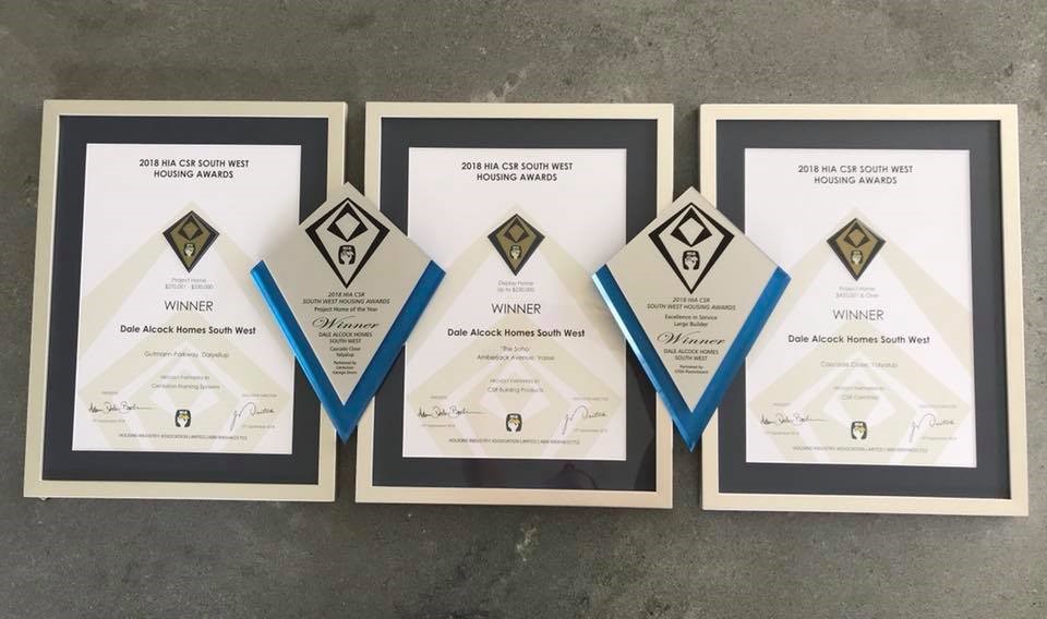 DALE ALCOCK HOMES SCOOPS AWARDS AT THE 2018 HIA SOUTH WEST AWARDS